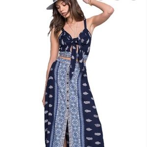 Band of Gypsies paisley bandana boho skirt set Size Small